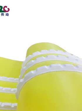 源头厂家黄色PVC输送带 表面加导条定位托起传送带 锂电NG拉带