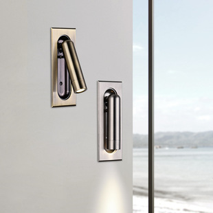 新现代简约带隐藏开关酒店宾馆工程壁灯嵌入式 LED床头阅读灯