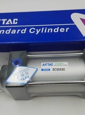 亚德客铝合金标准可调气缸SCJ/SC63X25X50X75/100/200/300-S带磁