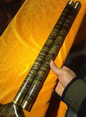 仙知古作金丝楠小叶桢楠千年阴沉木拐杖拳仗工艺品摆件礼品送礼水