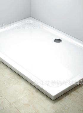 高品质石头盆底盆扇形方形L型白色黑色淋浴房底座5cm底盆