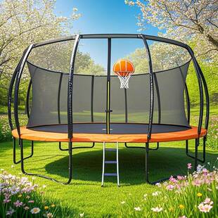 儿童蹦蹦床户外大型灯笼款带护网梯子安全稳固摆摊广场游乐场蹦床