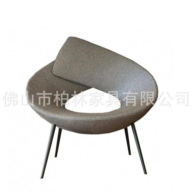 北欧个性简约布艺椅,客厅接待懒人小椅子卧室阳台休闲沙发椅子