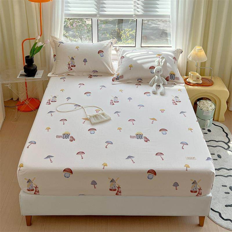 新款原棉老粗布印花单床笠全棉床垫保护套纯棉床笠罩防尘学生宿舍,纺织面料/辅料/配套,纺织机械配件,淘宝优惠券,粉丝福利购,淘宝优惠卷