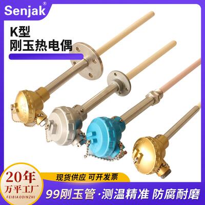 耐高温K型刚玉热电偶WRN-130/122优质刚玉陶瓷管0-1300度K型