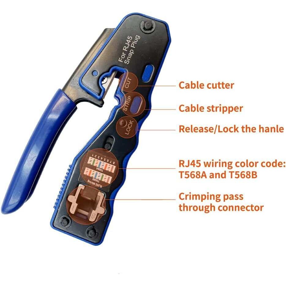 NeoRannk Network RJ45 Crimp Tool Kit, All-In-One Ethernet\/C