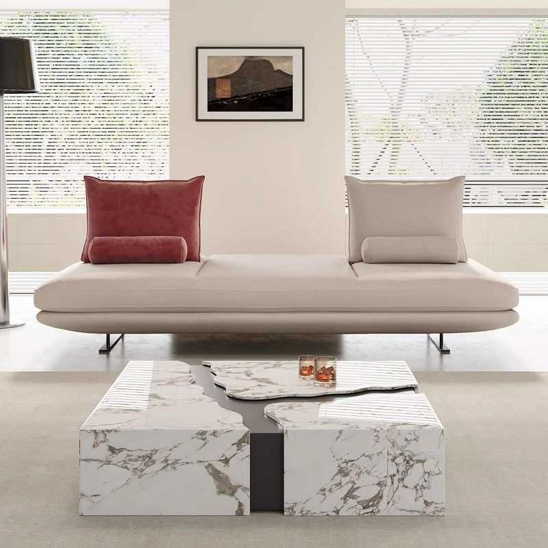 意式轻奢极简普拉多沙发写意空间小户型设计师双面prado布艺沙发