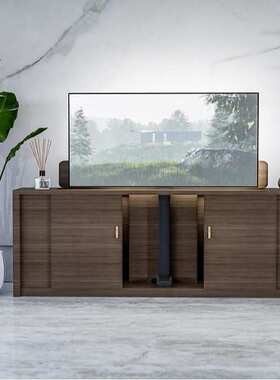 电动升降支架全自动电视伸缩挂架电视柜遥控记定位高度可调TV挂架