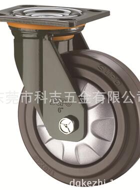 6寸万向脚轮橡胶静音耐磨SUPO向荣工业脚轮机器轮手推车轮轮子