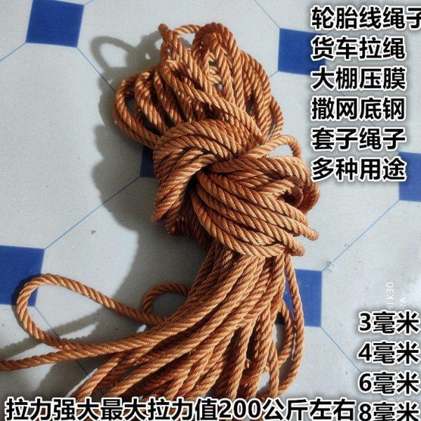 轮胎线货车拉绳撒网线底钢线大棚压膜绳3/4/6/8毫米超强拉力耐磨,搬运/仓储/物流设备,绳子/绳索,淘宝优惠券,粉丝福利购,淘宝优惠卷