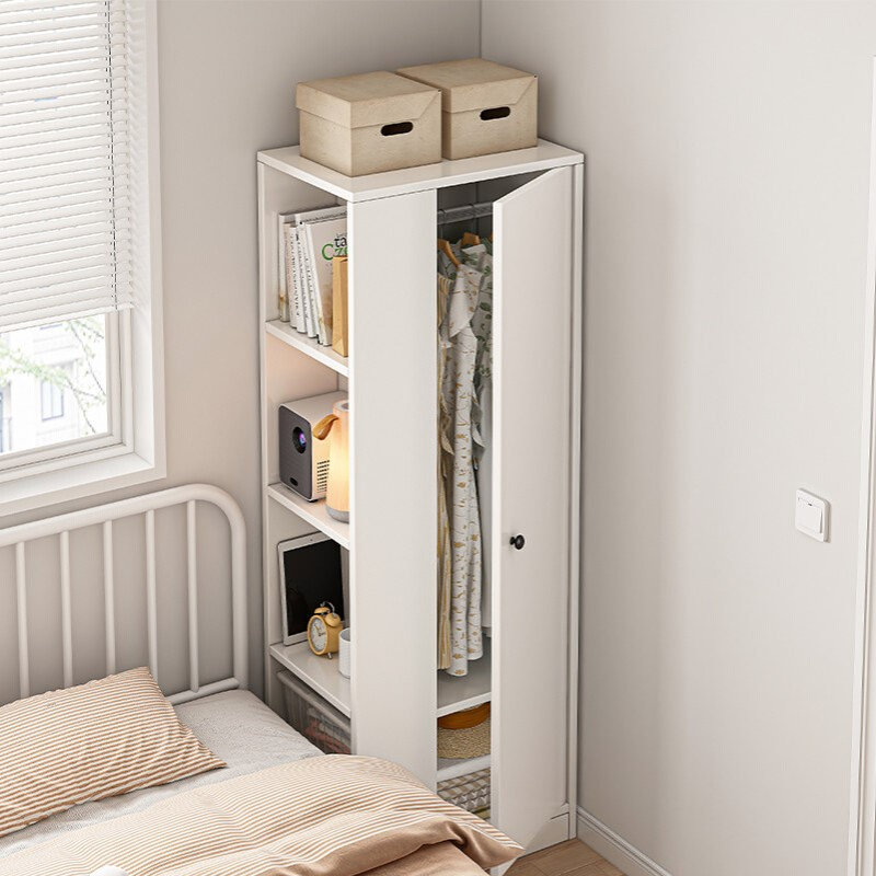 简易衣柜家用卧室角柜小房间柜子收纳办公室单门转角单人衣柜昌弯