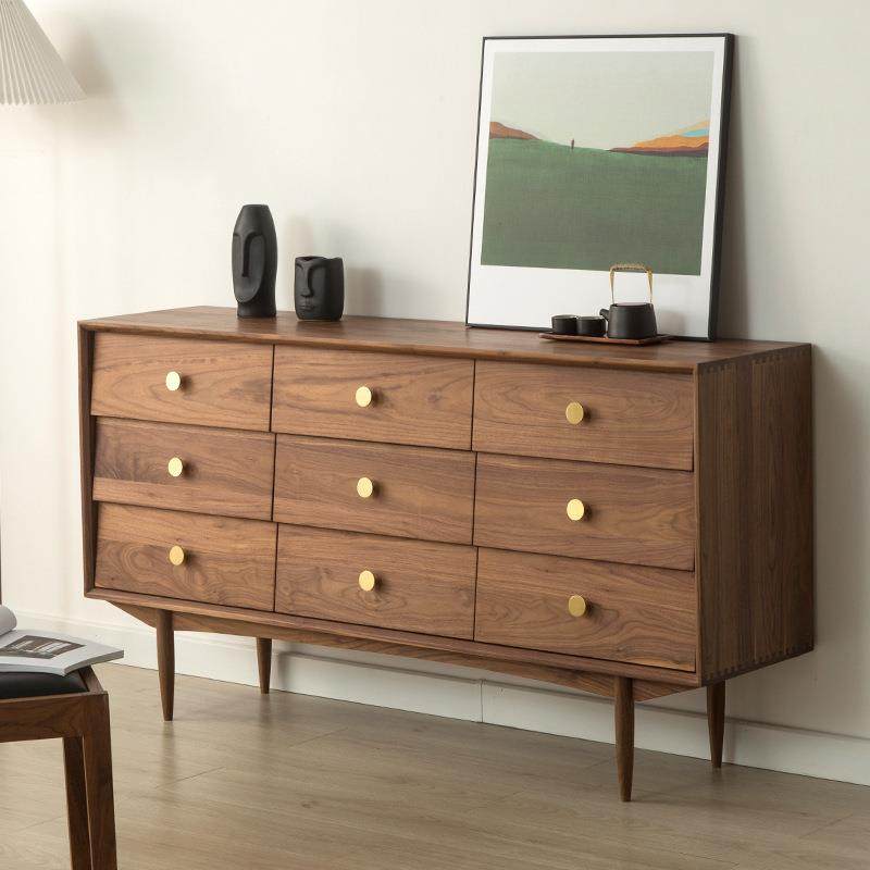 北欧黑胡桃木九斗柜实木卧室储物柜日式客厅现代简约收纳柜边柜,特色手工艺,其他特色工艺品,淘宝优惠券,粉丝福利购,淘宝优惠卷