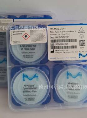 默克滤膜1.2um*47mm白色网格型膜滤器100片/盒