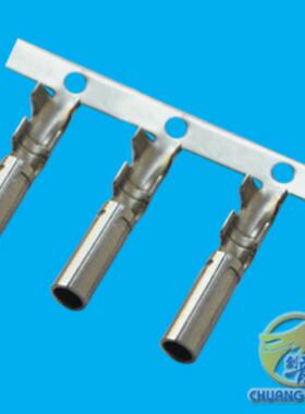 供应2.35双脚铜管母端子2.0，1.52.35双铆压防水插端子铜管端子