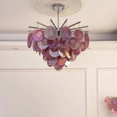 法式复古Murano穆拉诺中古风设计师客厅餐厅楼梯卧室玻璃装饰吊灯