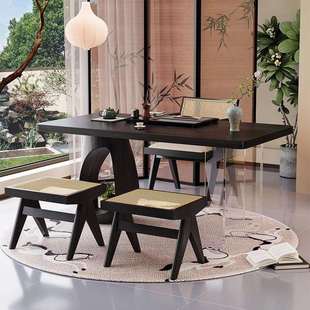 实木宋代美学猫洞家用阳台茶桌2025新款小型禅意茶室泡茶台