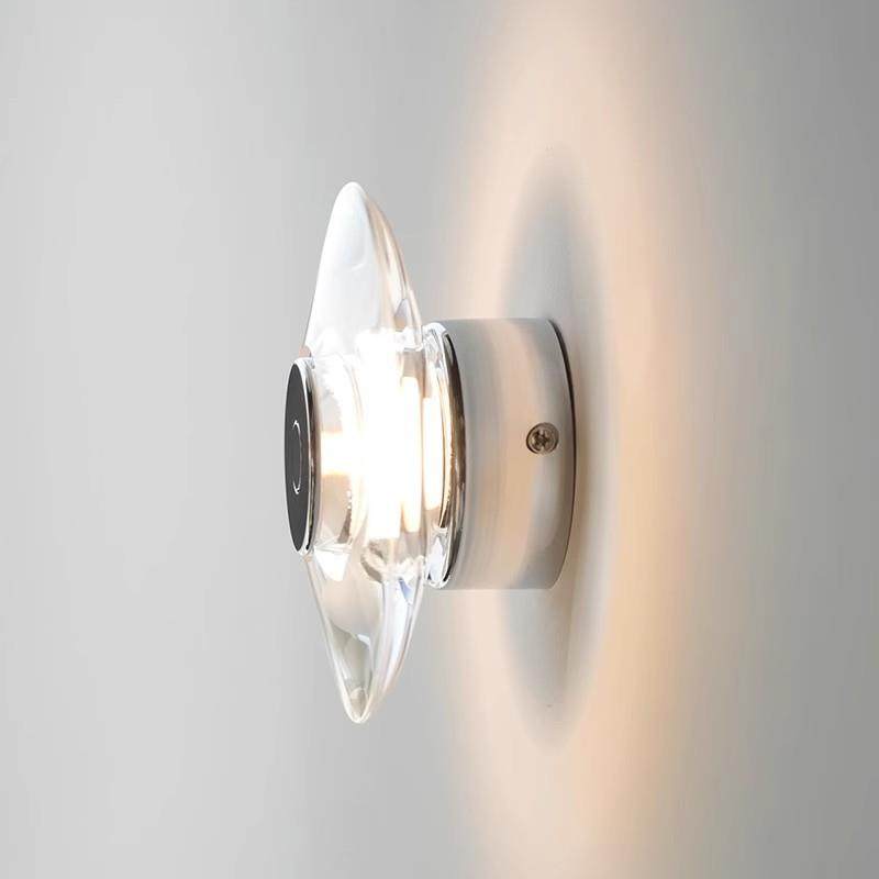 意式极简壁灯圆形卧室水晶床头灯设计师现代走廊过道楼梯镜前灯,电子元器件市场,其它元器件,淘宝优惠券,粉丝福利购,淘宝优惠卷