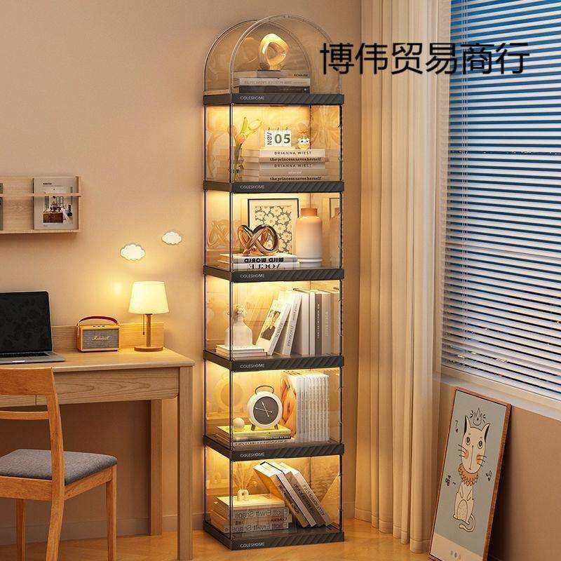 落地置物架家用书架客厅透明展示柜子儿童储物柜一体靠墙简易书柜,电子元器件市场,其它元器件,淘宝优惠券,粉丝福利购,淘宝优惠卷