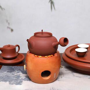 潮汕工夫茶红泥电煮茶炉改装电热丝闽西副榜炉纯手工造工夫电陶炉