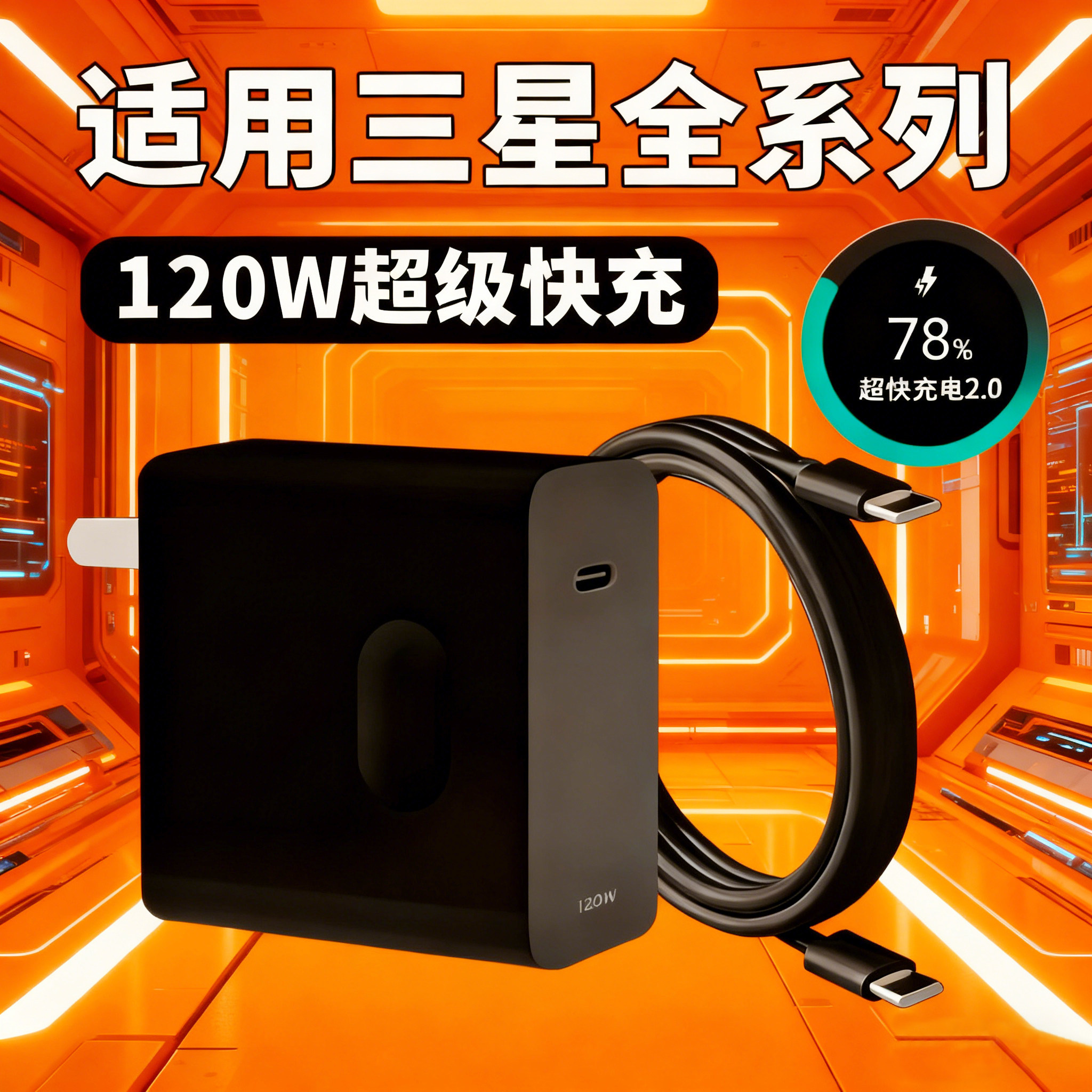 适用三星S20充电器120W超级快充