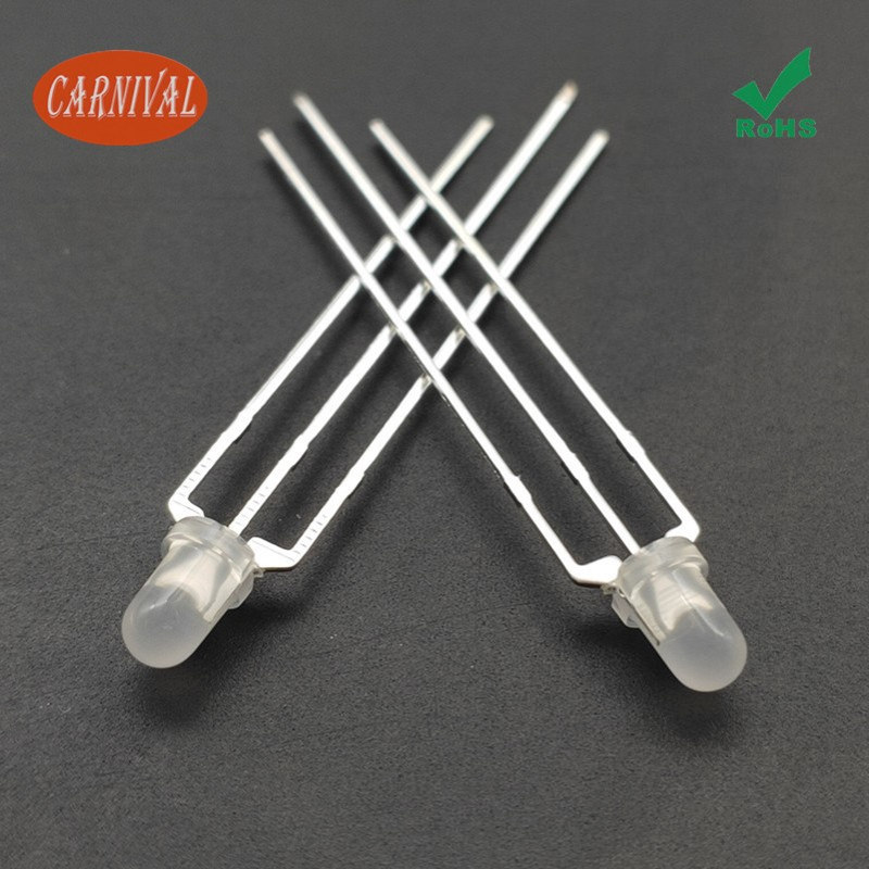 3mm红绿红蓝双色led灯珠 LED面板指示灯 LED指示灯F3红普绿变色