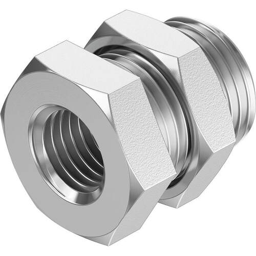 螺纹快插接头;QSF-1/4-6-B;FESTO;螺纹接口G1/4内,气管接口1:OD6