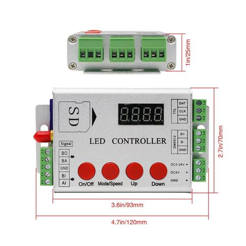LED全彩可编程控制器兼容WS2812BSK6812WS2801LPD88065V~24V
