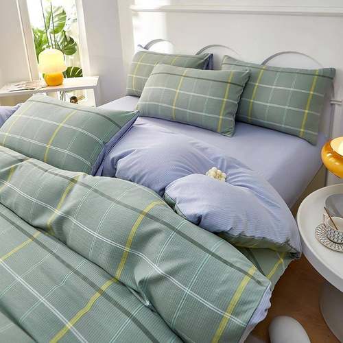 新款A类泡泡棉四件套水洗云朵棉学生宿舍床上用品被套床单三件套