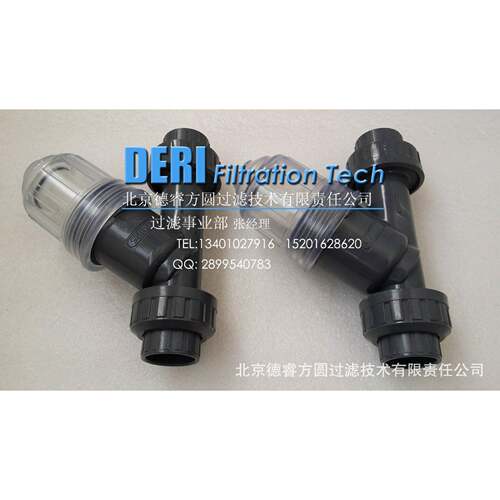 Y型30目和60目UPVC过滤器;Y型塑料管道过滤器除液体中的固体杂质