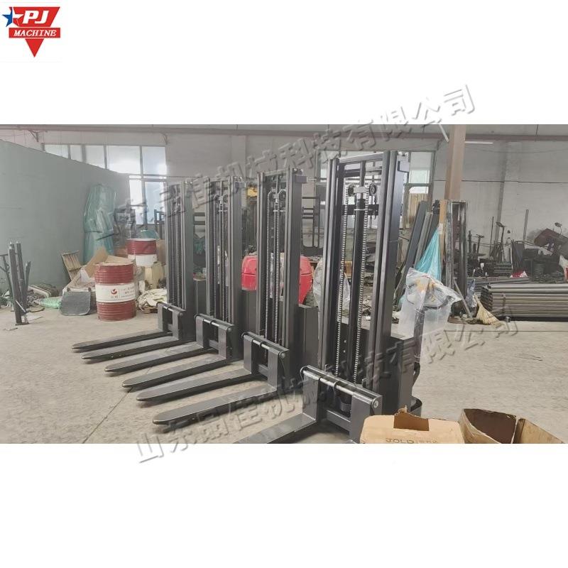 托液压电动手式运输堆高车推式半自动运输设备站架盘432转运叉车