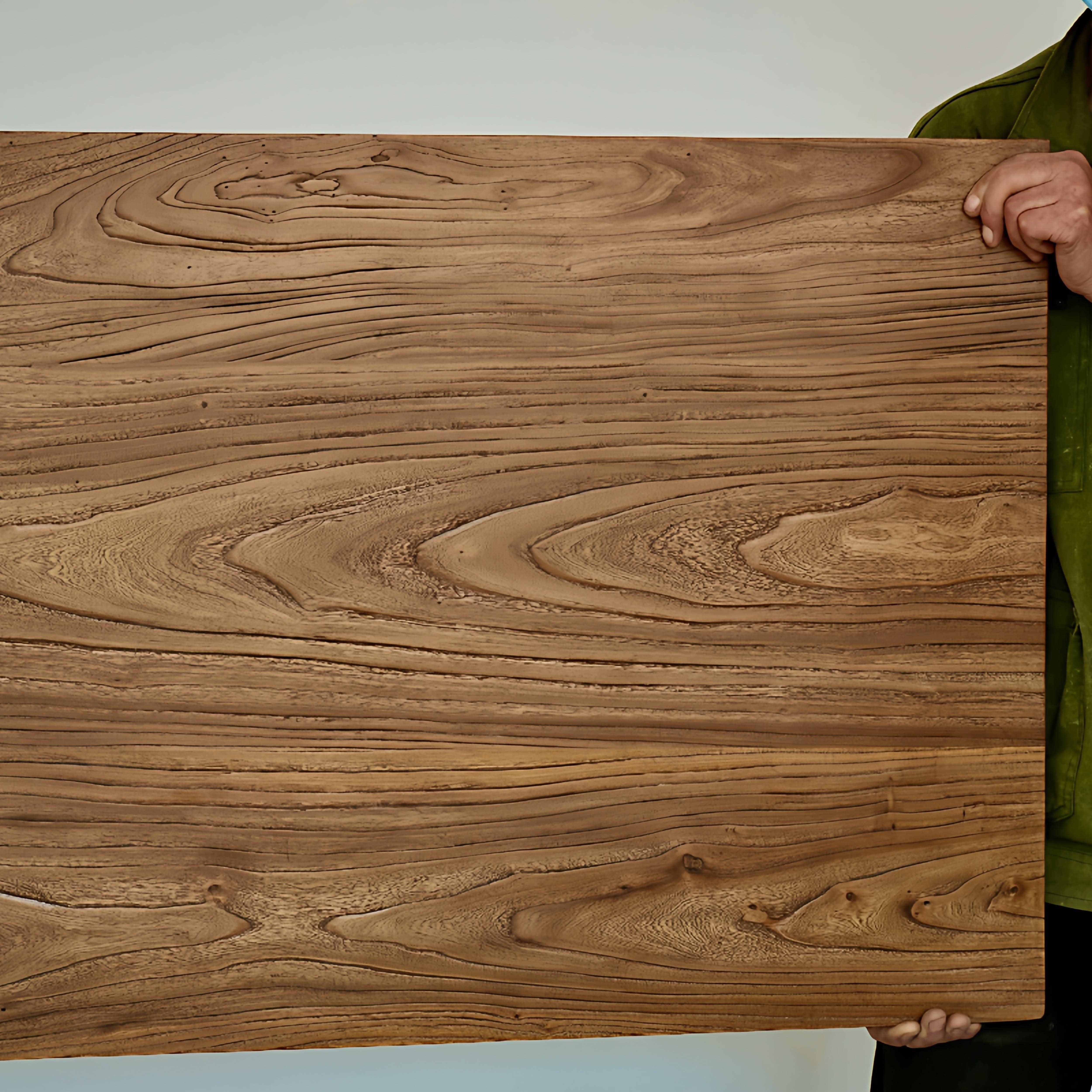 老榆木桌面板实木风化大板阳台飘窗板覆古吧台桌板原木茶桌书桌板