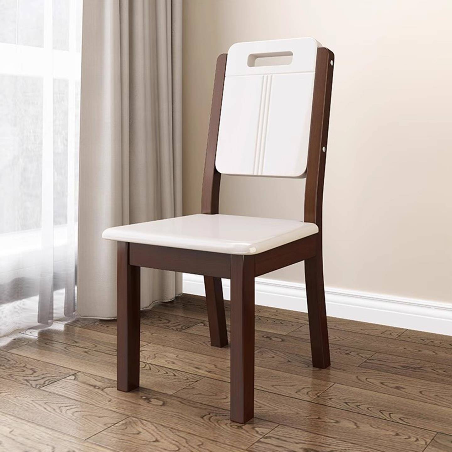 实木餐椅家用新中式椅子客厅餐厅凳子靠背饭桌木椅2025新款餐桌椅