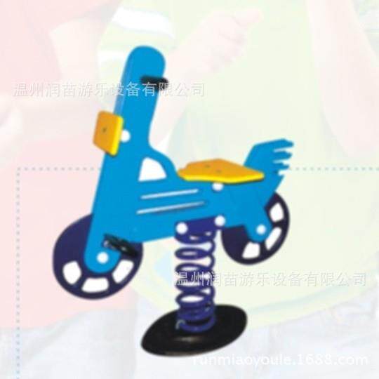 幼儿园儿童户外小区PE板弹簧摇马/儿童PV板摇摇乐/塑料板健身车