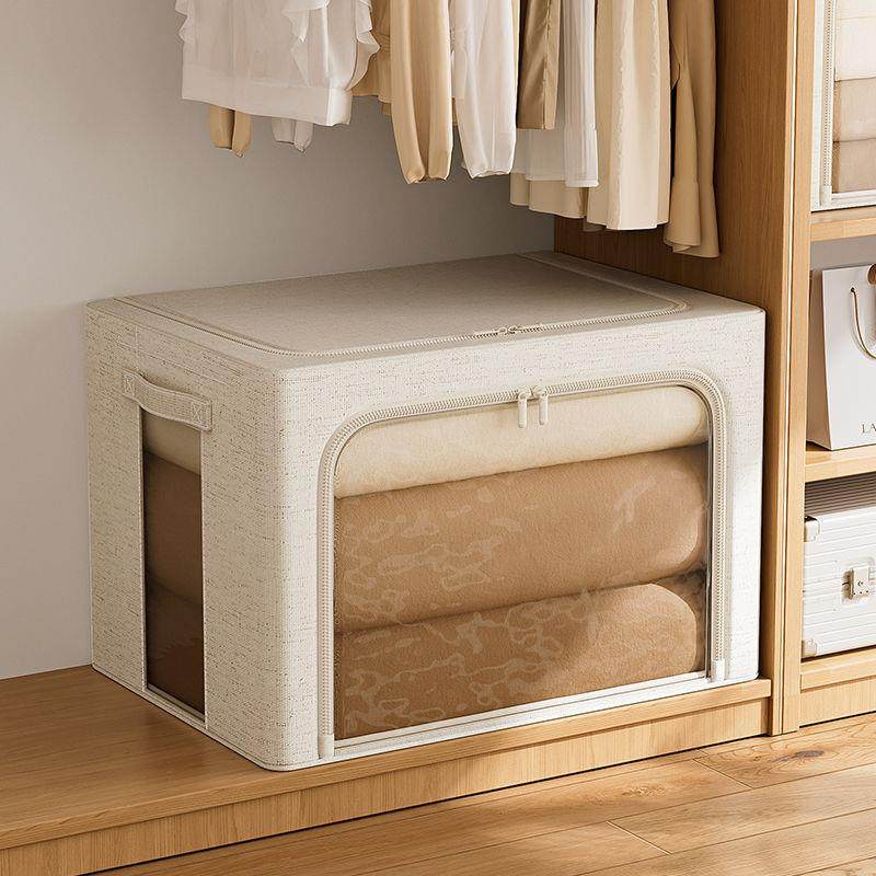 新品-天山棉麻大视窗收纳箱可水洗折叠衣服收纳箱家用布艺整理箱,节庆用品/礼品,新娘配件,淘宝优惠券,粉丝福利购,淘宝优惠卷