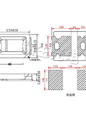 2835蓝色1W9V 2835led灯珠贴片式发光二极管 高显色高亮度低光衰