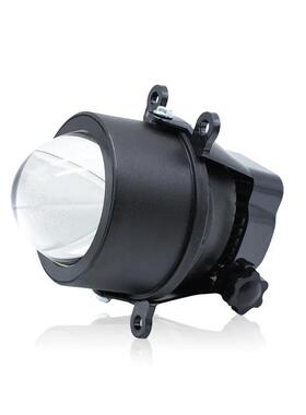 1D雾灯透镜LED3.0黑边三色LED雾灯透镜汽车灯泡改装蓝色玻璃镀膜