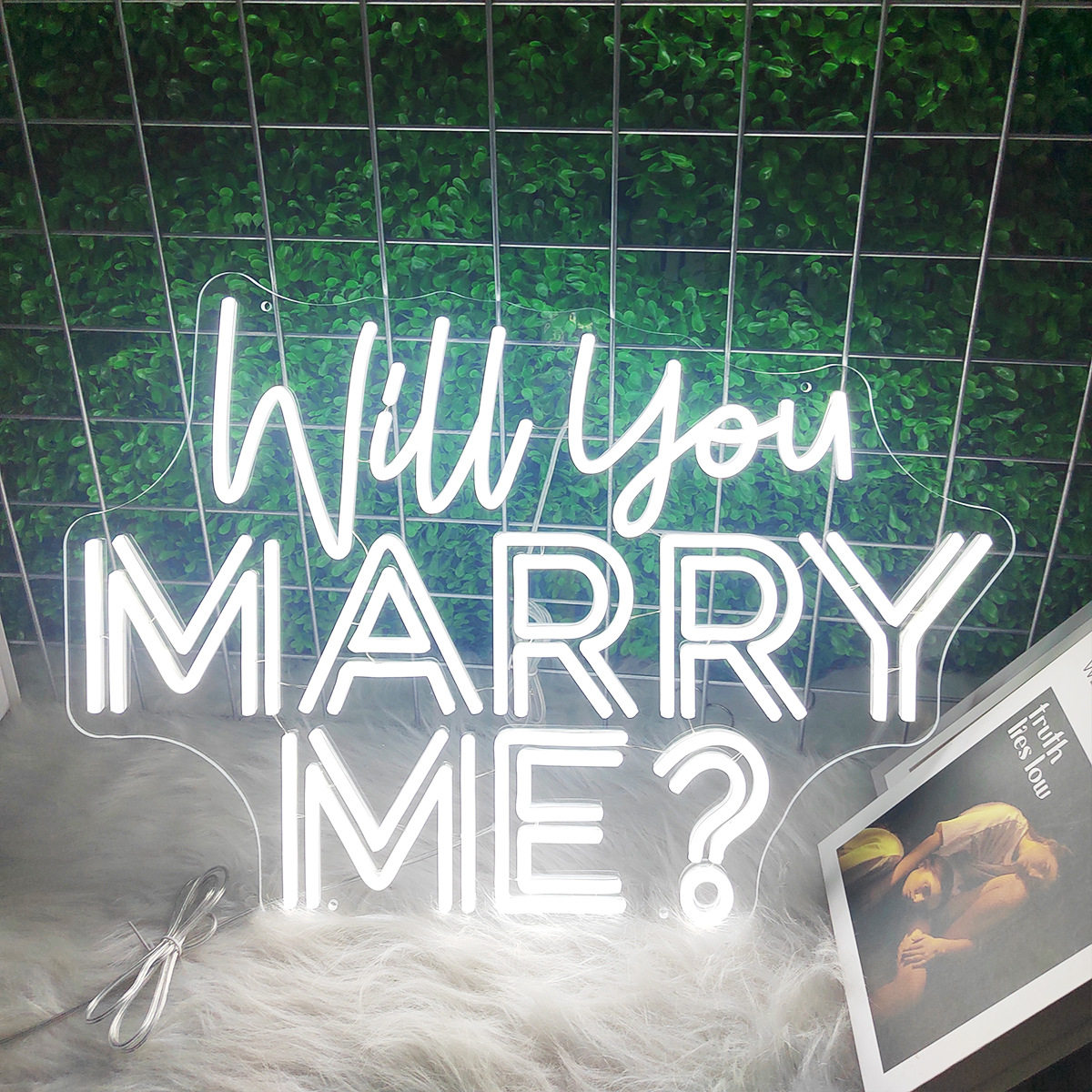 Willyoumarryme外贸求婚灯Led霓虹灯字母发光灯牌造型发光灯牌