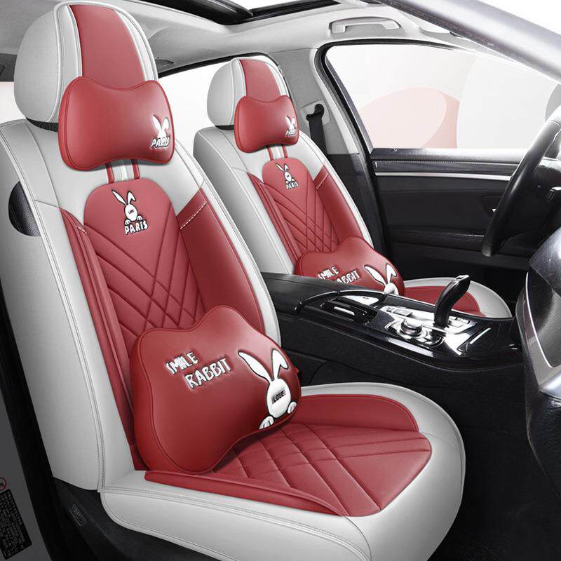 汽车坐垫套四季通用全包座垫卡通专用皮座椅套秋季透气全包围车套