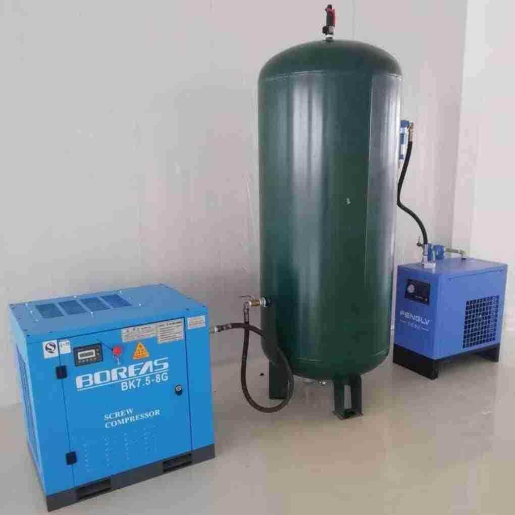 开山螺杆式空压机BK7.5-8G全套含过滤器冷干机储气罐