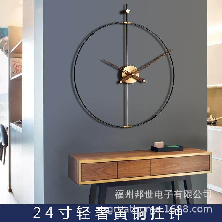 现代时尚铁艺钟表西班牙挂钟极简挂钟客厅装饰静音创意石英时