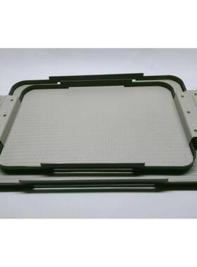 现代简约置物盘家居玄关轻奢托盘收纳盘摆件灰色麦穗纹实木木作