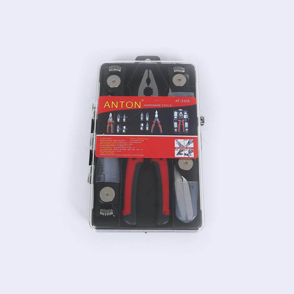 ANTON可换头五合一多功能钳子套装家用电工剥线钳剪五金工具钳子,纺织面料/辅料/配套,纺织机械配件,淘宝优惠券,粉丝福利购,淘宝优惠卷