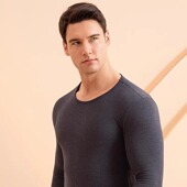 雪中飞男女情侣保暖套装 SNOW FLYING 2025秋冬羊绒蚕丝双面磨毛F6