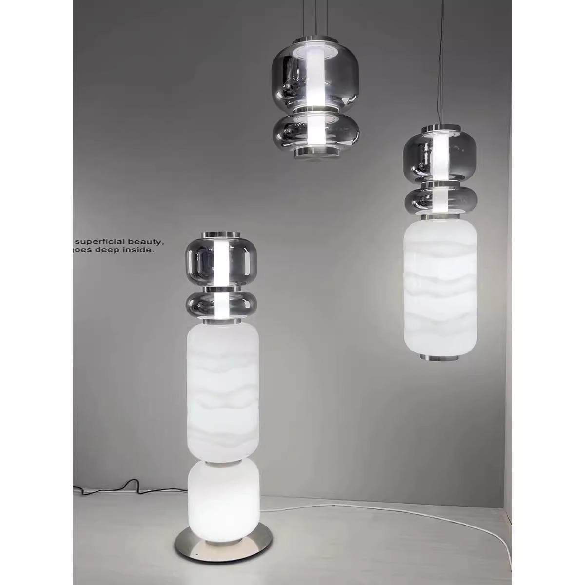 灯都古镇展厅玻璃落地灯样板间售楼处装饰设计师款客厅后现代灯具