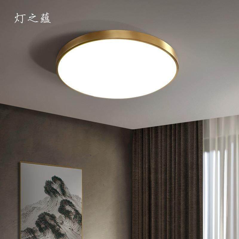 新中式全铜吸顶灯卧室灯简约现代圆形餐厅书房温馨中国风房间灯具,节庆用品/礼品,新娘配件,淘宝优惠券,粉丝福利购,淘宝优惠卷