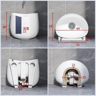 墙排洗拖把池阳台卫生间大号户外拖布池 家用小号蛋形挂墙式