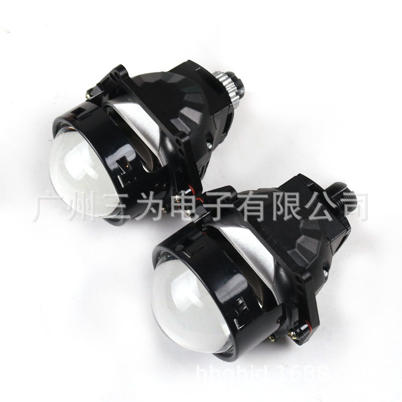 三为Sanvi新款3寸无损LED双光透镜大灯55W5500K远近光一体前照灯