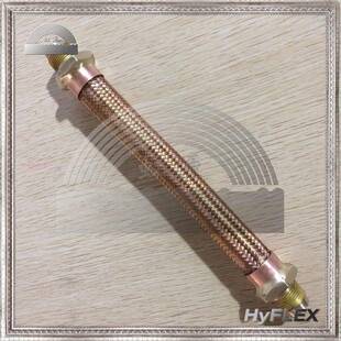 铜制金属软管铜合金铜头防爆软管外丝螺纹铜软管DN15-DN50