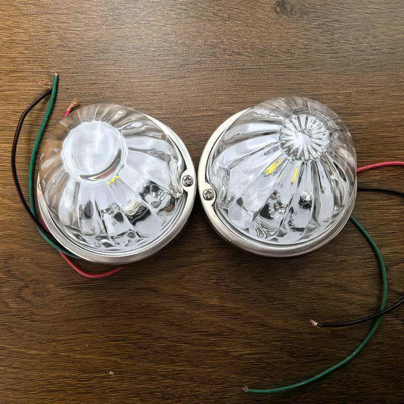 LED货车新花纹示宽警示灯工厂新款玻璃西瓜灯卡车拖车边灯