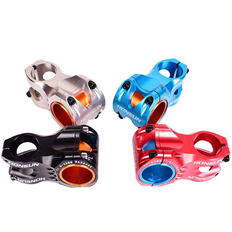 HONSUN山地公路车铝合金0度CNC立管31.8*35/50MM越野自行车短把立